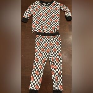 DREAM BIG LITTLE CO CHECKERED FOOTBALL DREAM SET (bamboo)